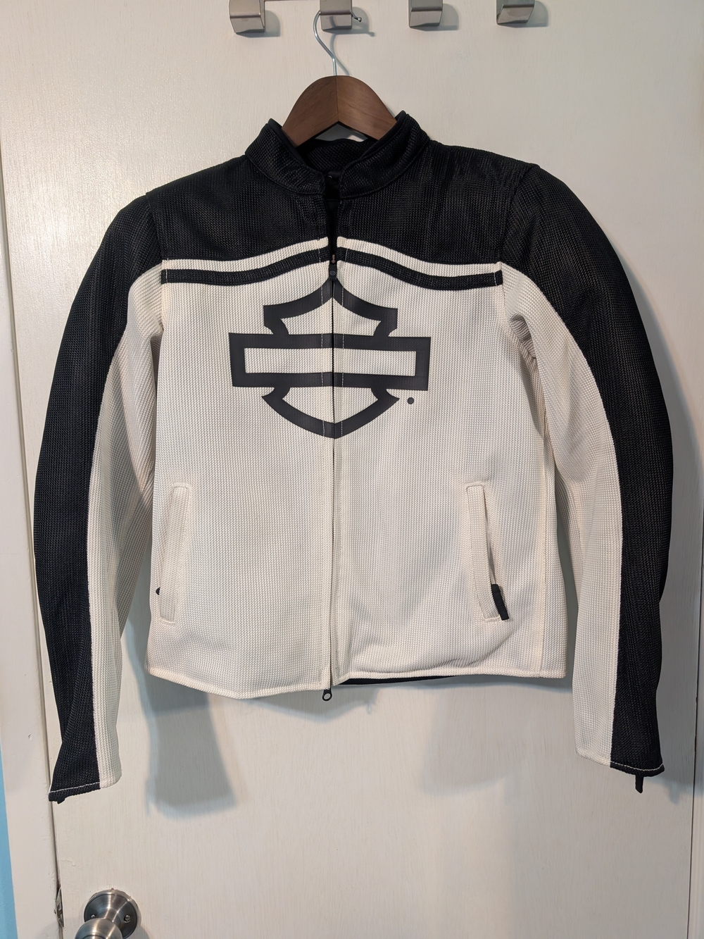 Harley-Davidson Black and White Women's Mesh Motorcycle Jacket